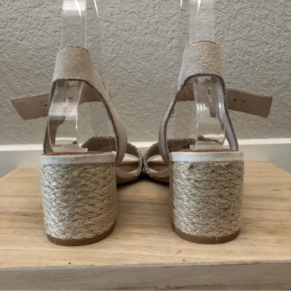 Toms Rosa Espadrille Block Heel Sandal 6 - Picture 3 of 5